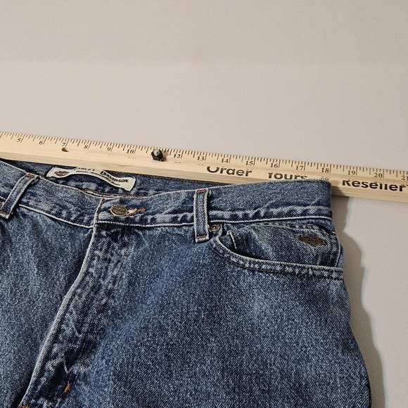Harley Davidson Jeans Mens Size 36x33 Blue Straight Denim Vintage - Picture 8 of 14